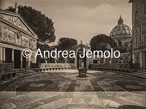 Casina di Pio IV Casina di Pio IV con il cortile ovale in una fotografia della fine dell'Ottocento | Andrea Jemolo