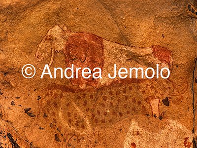  Rock painting depicting some cows, Tassili n’Ajjer, Tadart Rouge | Andrea Jemolo