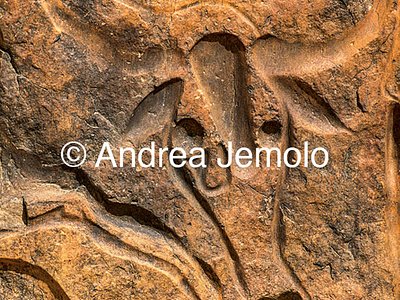  Rock engraving depicting a herd of moving elephants and under a group of men - Tassili n'Ajjer, Tadart Rouge | Andrea Jemolo