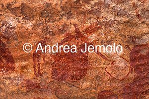  Dipinto rupestre, Tassili n’Ajjer, Tadart Rouge - Periodo del cavallo | Andrea Jemolo