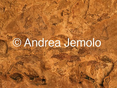  Cave painting depicting animals, Tassili n’Ajjer, Tadart Rouge - Bovidic period | Andrea Jemolo