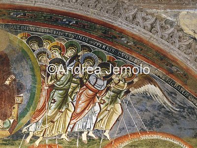 Chiesa di San Pietro al Monte Vittoria sul Drago dell'Apocalisse - affresco - particolare | Andrea Jemolo