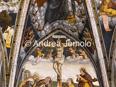 Chiesa di San Vigilio Dio Padre e Crcifissione, affresco | Andrea Jemolo