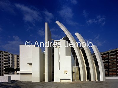 Church Dives in Misericordia / Dio Padre Misericordioso - Jubilee Church Apse - Construction site | Andrea Jemolo