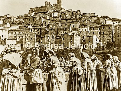  Laundresses at work in a village in the Roman countryside | Andrea Jemolo