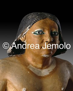 Museo Egizio Scriba seduto - particolare, Saqqara | Andrea Jemolo