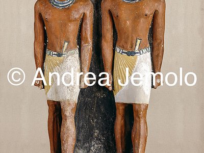 Egyptian museum Double statue of Nimaatsed, Saqqara | Andrea Jemolo