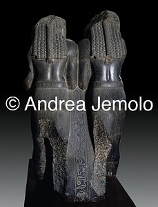 Museo Egizio Doppia statua di Amenemhat - retro, Tanis | Andrea Jemolo