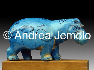 Egyptian museum Hippo in faience | Andrea Jemolo