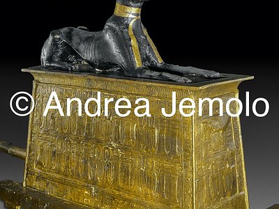 Egyptian museum Gilded casket with the Anubis god, Thebes | Andrea Jemolo