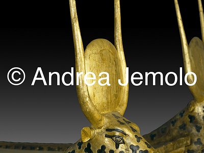 Egyptian museum Heads of cow of the bed of Tutankhamen, Thebes | Andrea Jemolo