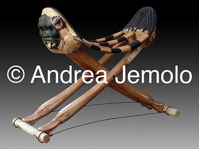 Egyptian museum Headrest of Tutankhamen with the Bes god | Andrea Jemolo