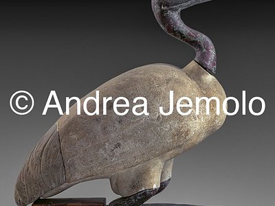 Egyptian museum Ibis, bronze and limestone, unknown Site | Andrea Jemolo