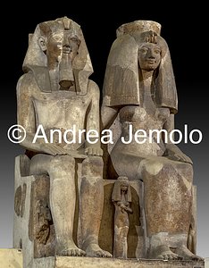 Museo Egizio Amenophis III e la regina Tiye - gruppo colossale | Andrea Jemolo