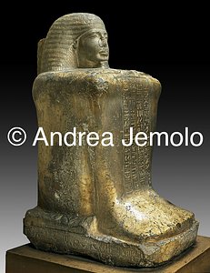 Museo Egizio Statua-blocco di Bakenkhonsu, Calcare,Cachette di Karnak | Andrea Jemolo