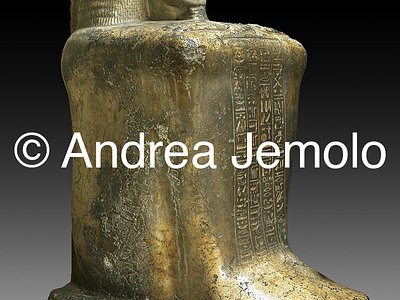 Egyptian museum Block-statue of Bakenkhonsu,limestone,Cachette of Karnak | Andrea Jemolo