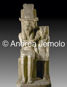 Museo di arte Egizia Amenhotep III - Amenophis III e il dio Sobek, Dahamsha | Andrea Jemolo