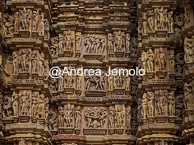 Kandariya Mahadeva Temple Sculptures on the south facade with erotic subjects | Andrea Jemolo