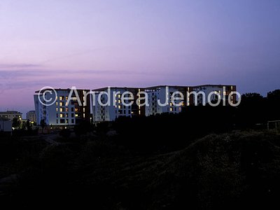 Buildings in via Aspertini Amico Nocturne view | Andrea Jemolo