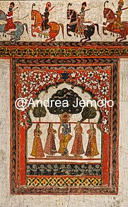 Raja Mahal or Raja Mandir Affresco nelle Camere Reali | Andrea Jemolo