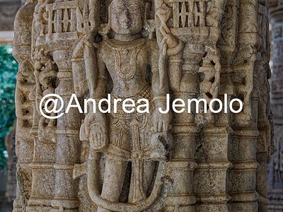 Ranakpur Jain temple - Chaturmukha Dharana Vihara Carved idol made of white marble on the wall of Tirthankar jain temple | Andrea Jemolo
