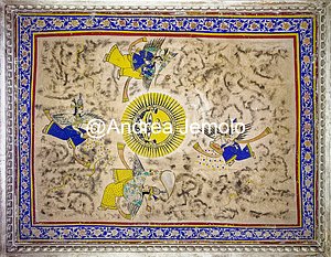 Garh Palace Painting on the ceiling of the porch representing the sun | Andrea Jemolo