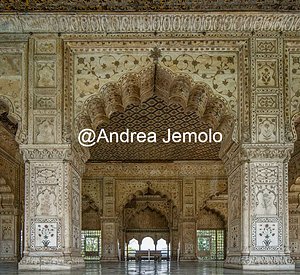 Red Fort or Lal Qila  Inner walls and ceiling of the Diwan-i-Khas - Hall of Private Audience | Andrea Jemolo