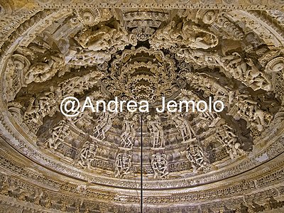 Jaisalmer Fort Chandraprabha temple - Carving of devkulika on roof | Andrea Jemolo