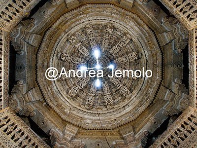 Jaisalmer Fort Chandraprabha temple - Carving of devkulika on roof | Andrea Jemolo