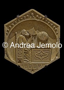 Museo dell'Opera del Duomo Rilievi istoriati dal Campanile di Giotto - Gionitus inventore dell'astronomia | Andrea Jemolo