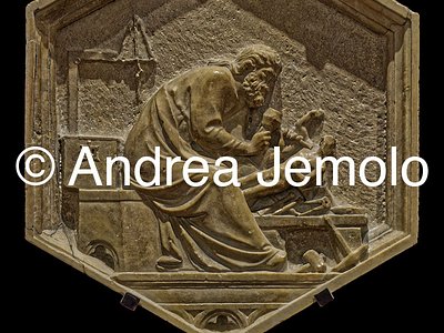 Museo dell'Opera del Duomo Istorated reliefs of Giotto’s Bell Tower - Phidias as allegory of sculpture | Andrea Jemolo