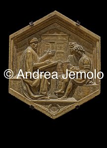 Museo dell'Opera del Duomo Rilievi istoriati dal Campanile di Giotto - Elio Donato o Prisciano come allegoria della Grammatica | Andrea Jemolo