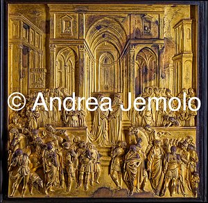 Museo dell'Opera del Duomo Porta del Paradiso - L'incontro di Salomone con la regina di Saba | Andrea Jemolo