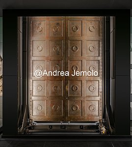 Museo dell'Opera del Duomo Porta del Paradiso - lato posteriore della porta, con lo schema a ventotto formelle | Andrea Jemolo