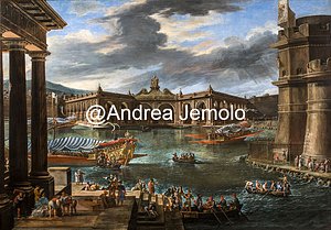 Collezione privata L'Arsenale di Civitavecchia di Gian Lorenzo Bernini - Olio su tela | Andrea Jemolo