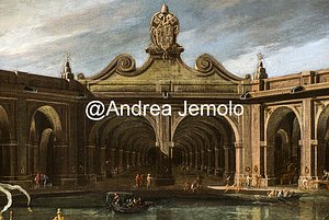 Collezione privata L'Arsenale di Civitavecchia di Gian Lorenzo Bernini - Olio su tela | Andrea Jemolo
