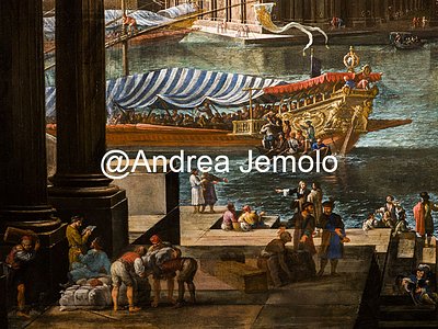 Private collection The Bernini Arsenale of Civitavecchia - Oil on canvas | Andrea Jemolo