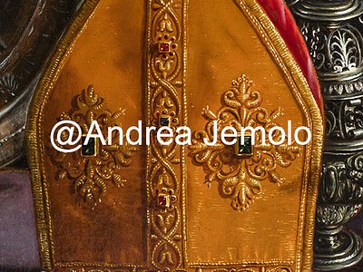 Pinacoteca Civica di Cento Apparati liturgici per una Santa Messa vescovile - olio su tela - Particolare | Andrea Jemolo