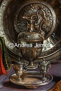 Pinacoteca Civica di Cento Apparati liturgici per una Santa Messa vescovile - olio su tela - Particolare | Andrea Jemolo
