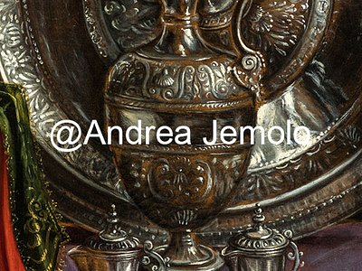 Pinacoteca Civica di Cento Apparati liturgici per una Santa Messa vescovile - olio su tela - Particolare | Andrea Jemolo