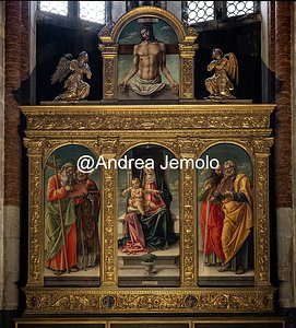 Basilica dei Frari Madonna con il Bambino e i santi Pietro, Paolo, Andrea e Nicola. | Andrea Jemolo