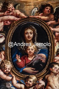 Saint Mary of Vallicella Slate altarpiece with Madonna and Child blessing that covers the fourteenth-century fresco of the same subject from the early church | Andrea Jemolo