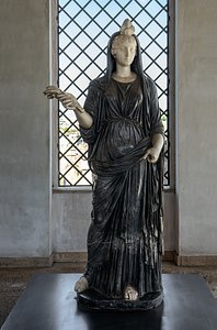 Archaeological National museum Farnese Collection - Isis - Fortuna - Marble bigio morato | Andrea Jemolo