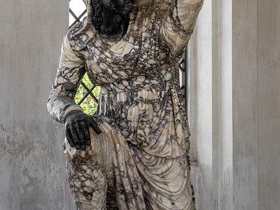 Museo Archeologico Nazionale Collezione Farnese - Barbaro inginocchiato - Marmo nero antico e pavonazzetto | Andrea Jemolo