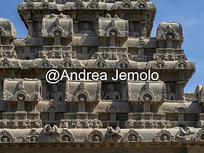 Pancha Rathas also known as Five Rathas or Pandava Rathas Dharmaraja Ratha - Roof carved in the rock | Andrea Jemolo