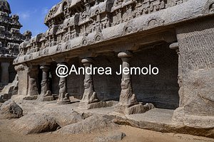 Pancha Rathas also known as Five Rathas or Pandava Rathas Bhima Ratha - The pillars carved in rock | Andrea Jemolo