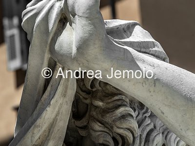 Fontana dei Fiumi Volto della statua che rappresenta il Nilo | Andrea Jemolo