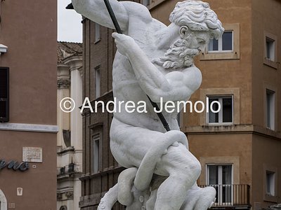 Fountain of Neptune Neptune fights against the octopus | Andrea Jemolo