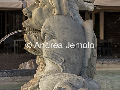 Fontana di piazza della Rotonda Particolare scultoreo della fontana | Andrea Jemolo