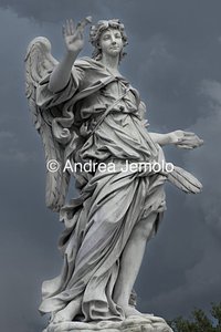 Ponte Sant'Angelo and the ten statues depicting Angels carrying the instruments of the Passion Angel with the nails with which Jesus was crucified | Andrea Jemolo
